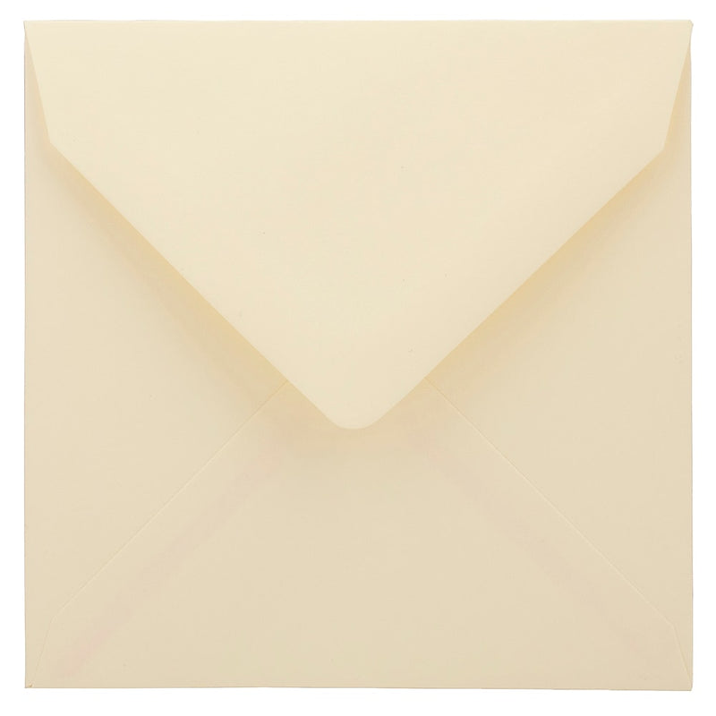 JAM Paper 5 x 5 Square Invitation Envelopes with Euro Flap, Ivory, Bulk 1000/Carton (02792256C)
