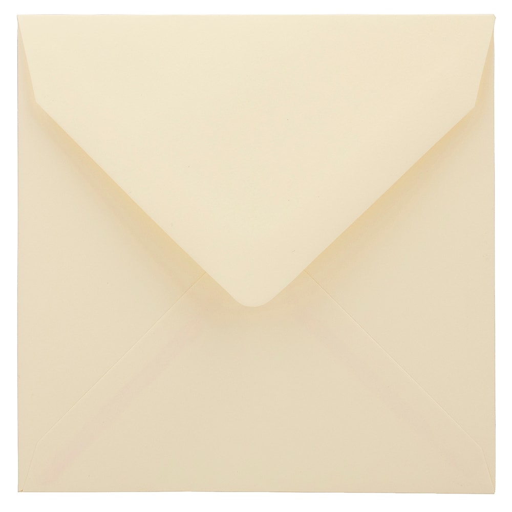 JAM Paper 5 x 5 Square Invitation Envelopes with Euro Flap, Ivory, 100/Pack (02792256B)