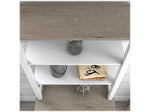 Bush Furniture Mayfield 66" 2-Shelf Bookcase, Pure White/Shiplap Gray (MAY018GW2)