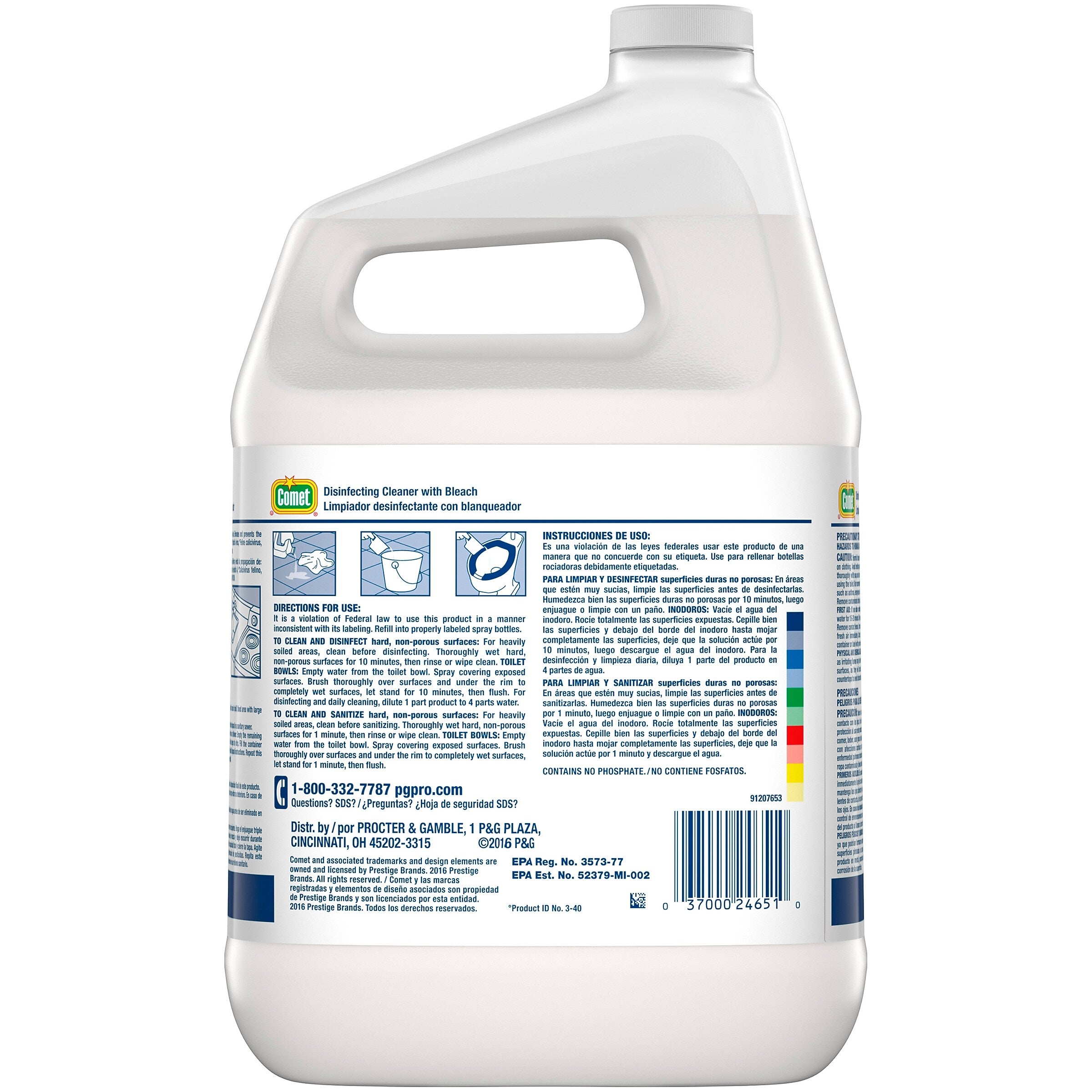 Comet All-Purpose Disinfecting Cleaner with Bleach, 128 Oz., 1/EA (24651)