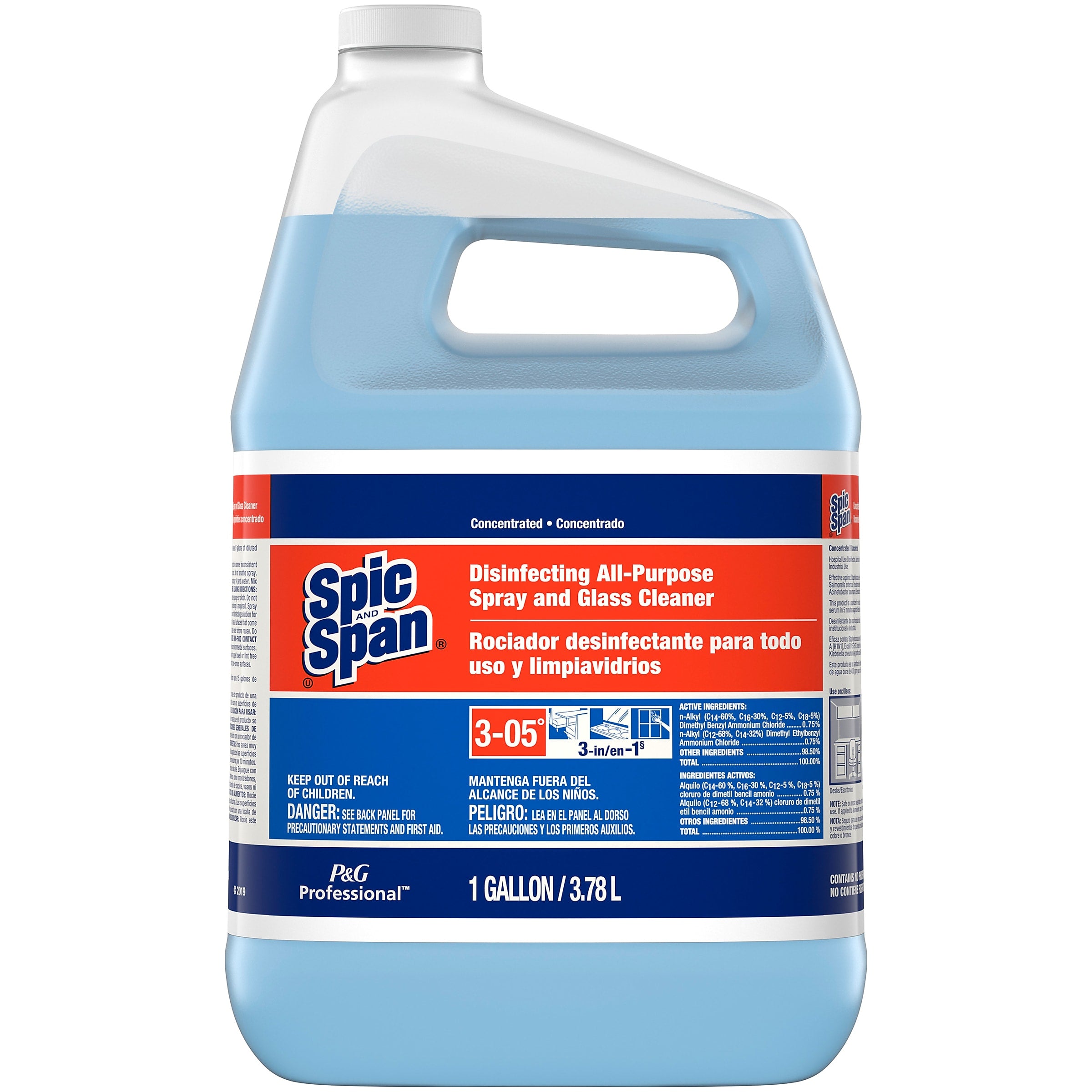 Spic & Span Disinfecting All-Purpose Spray and Glass Cleaner, Concentrated, 128 oz., 2 Bottles/Carton (32538)