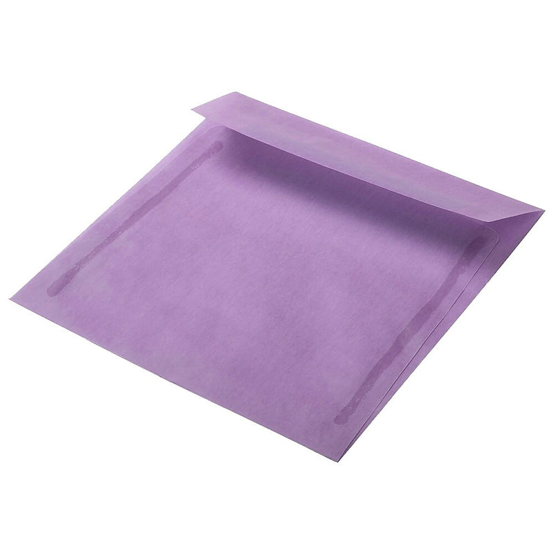 JAM Paper 6.5" x 6.5" Square Translucent Vellum Invitation Envelopes, Purple, 100/Pack (2812713B)