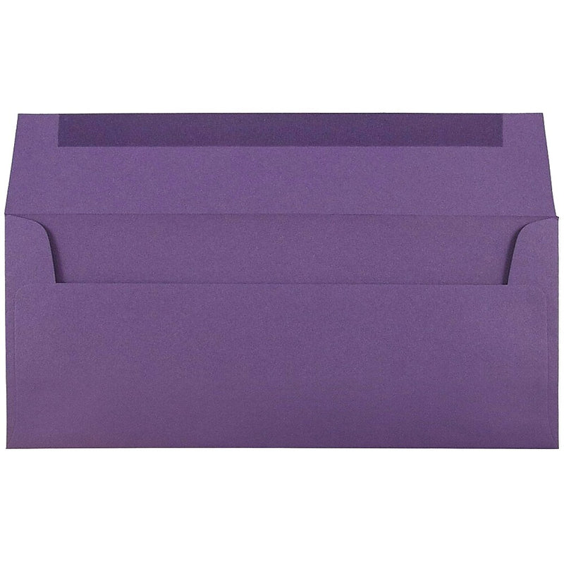 JAM Paper #10 Business Envelopes, 4.125 x 9.5, Dark Purple, Bulk 1000/Carton (563912516B)