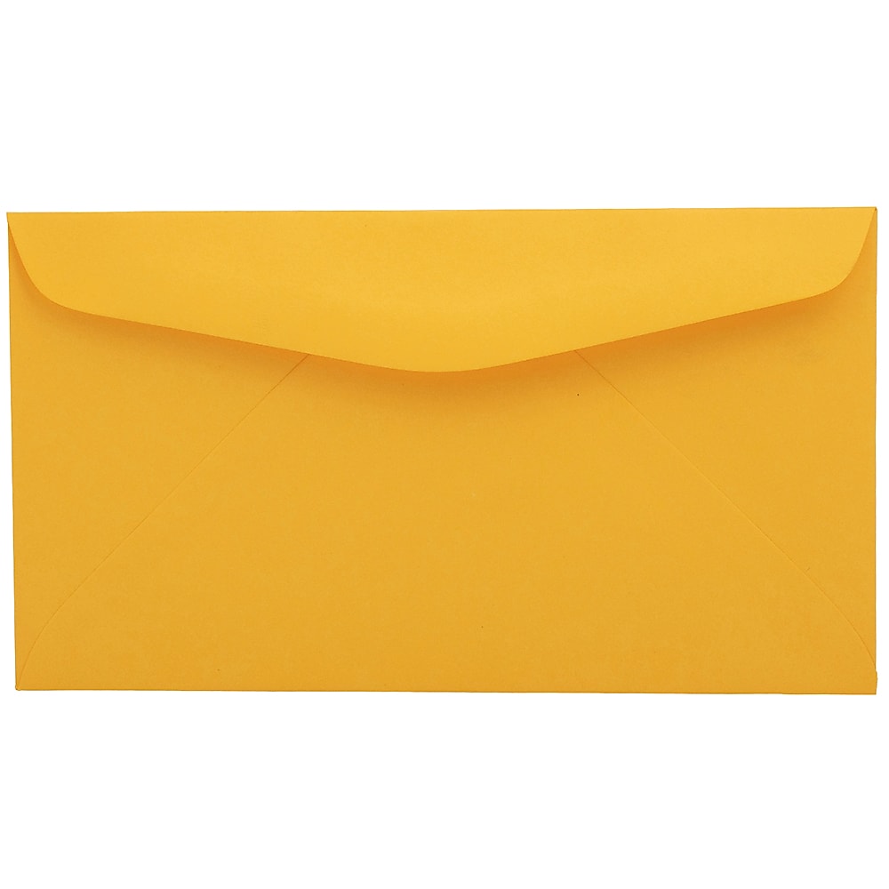 JAM Paper #6 3/4 Commercial Colored Envelopes, 3.625 x 6.5, Goldenrod Orange, Bulk 1000/Carton (557612642)