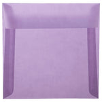 JAM Paper 6.5" x 6.5" Square Translucent Vellum Invitation Envelopes, Purple, 100/Pack (2812713B)