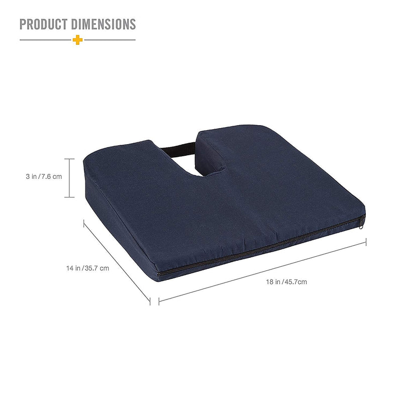 DMI Sloping Seat Coccyx Cushion, Foam, Navy Blue (513-7938-2400)