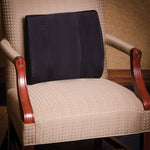 DMI 14" x 13" Foam Memory Lumbar Cushion with Strap, Polyester/Cotton Cover, Black