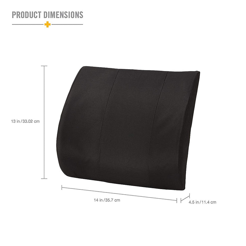DMI Lumbar Cushion Back Pillow, Foam, Black (555-7301-0200)
