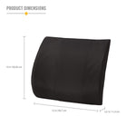 DMI Lumbar Cushion Back Pillow, Foam, Black (555-7301-0200)
