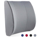 DMI Relax-A-Bac 14" x 13" Foam Lumbar Cushion with Strap, Polyester/Cotton Cover, Gray (555-7302-0300)