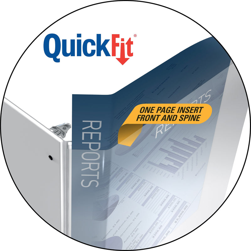 Stride 3" 3-Ring View Binders, White (8714-00)
