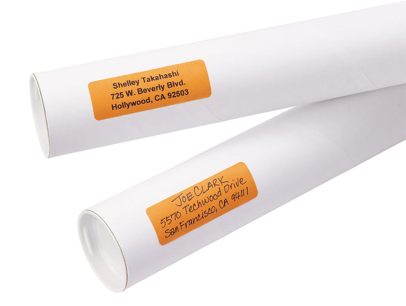 Avery Laser Color Coding Labels, 1" x 3", Neon Orange, 5/Sheet, 40 Sheets/Pack (5477)