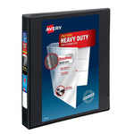Avery Nonstick Heavy Duty 1" 3-Ring View Binders, Slant Ring, Black (5300)