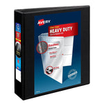 Avery Heavy Duty 2" 3-Ring View Binders, Slant Ring, Black (5500)