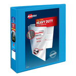 Avery Nonstick Heavy Duty 2" 3-Ring View Binders, Slant Ring, Light Blue (5501)