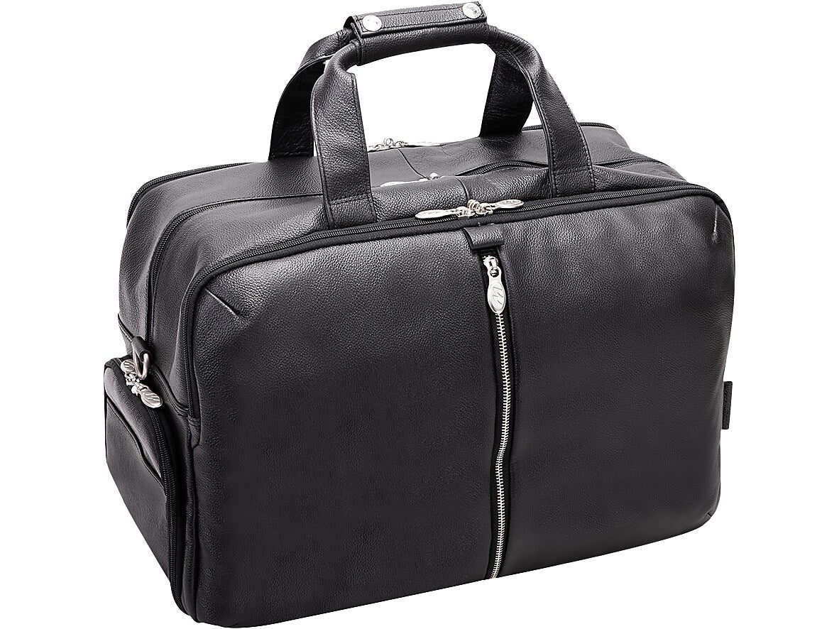 McKlein USA U Series 22" Leather Carry-On Travel Duffel, Black (18905)