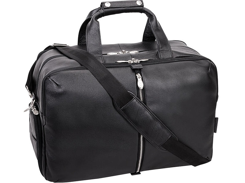 McKlein USA U Series 22" Leather Carry-On Travel Duffel, Black (18905)