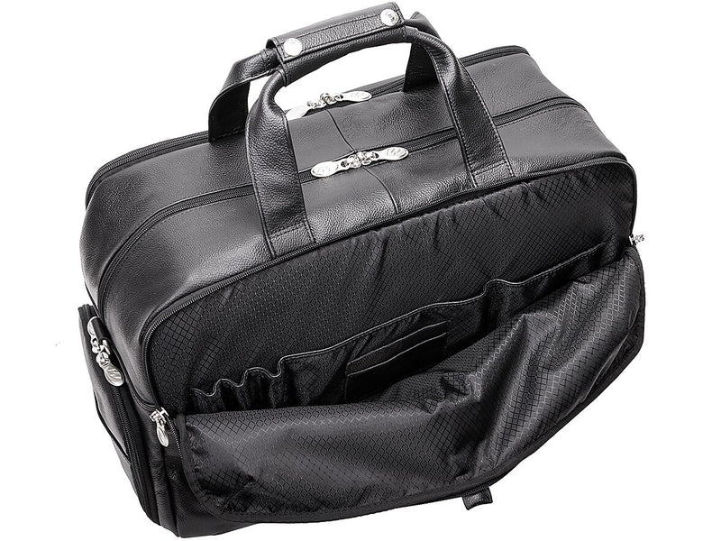 McKlein USA U Series 22" Leather Carry-On Travel Duffel, Black (18905)