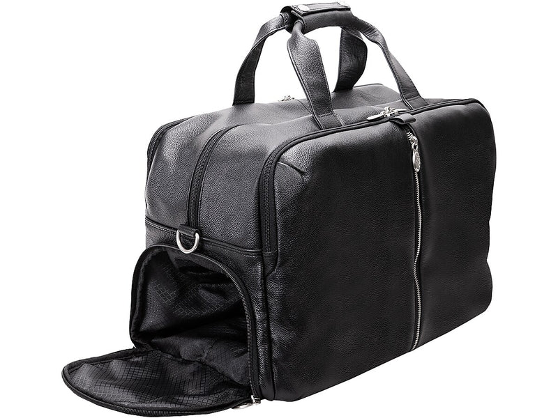 McKlein USA U Series 22" Leather Carry-On Travel Duffel, Black (18905)