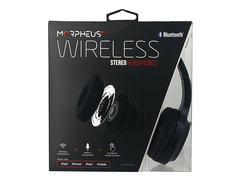 Morpheus 360 Tremors Bluetooth Wireless On-Ear Headphones, Black (HP4500B)