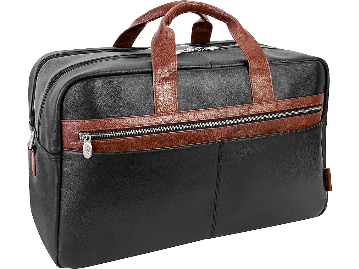 McKlein U Series 21" Leather Carry-On Travel Duffel, Black (19112)