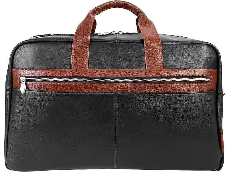McKlein U Series 21" Leather Carry-On Travel Duffel, Black (19112)