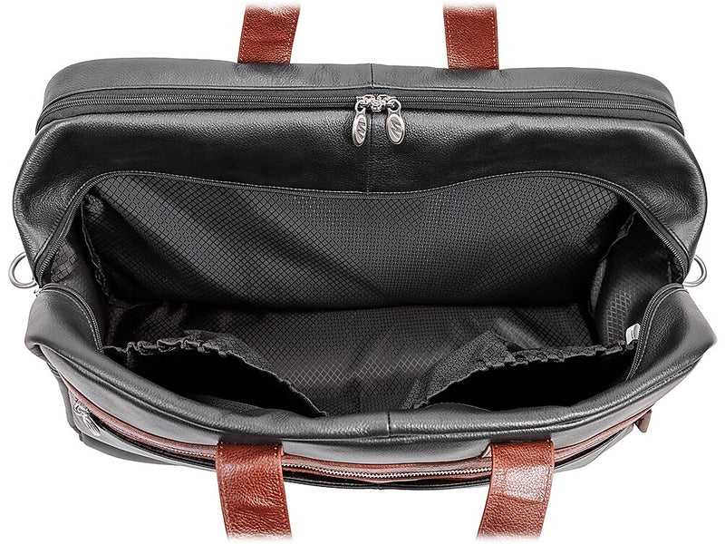 McKlein U Series 21" Leather Carry-On Travel Duffel, Black (19112)