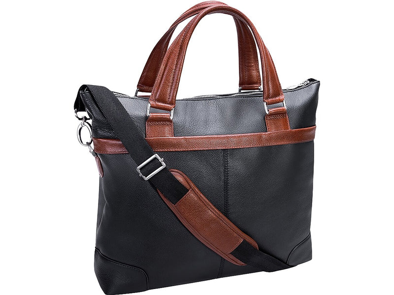 McKleinUSA EASTWARD U Series Leather Pocket Briefcase, Black (18392)