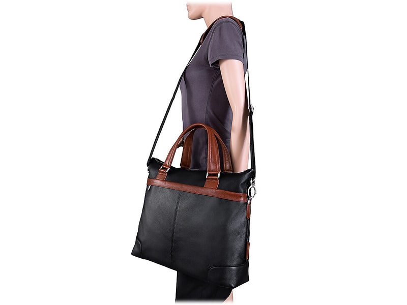 McKleinUSA EASTWARD U Series Leather Pocket Briefcase, Black (18392)