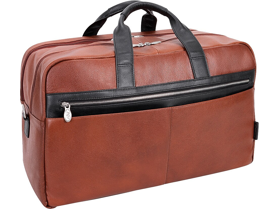 McKlein U Series 21" Leather Carry-On Travel Duffel, Brown (19110)