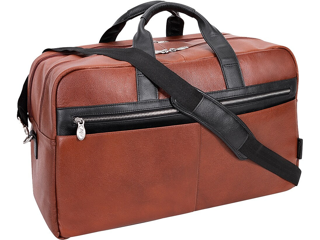 McKlein U Series 21" Leather Carry-On Travel Duffel, Brown (19110)