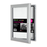 Seco® Locking Indoor/Outdoor Poster Case Shatterproof Rustproof, 11" x 14",  Silver (LCASE1114)