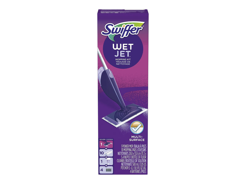 Swiffer WetJet Mopping Kit, 10 Mopping Pads, 6 Heavy Duty & 4 Original (49886)
