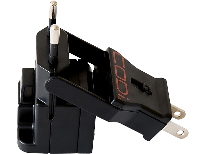 CODi Plastic Travel Power Adapter, Black (A01036)