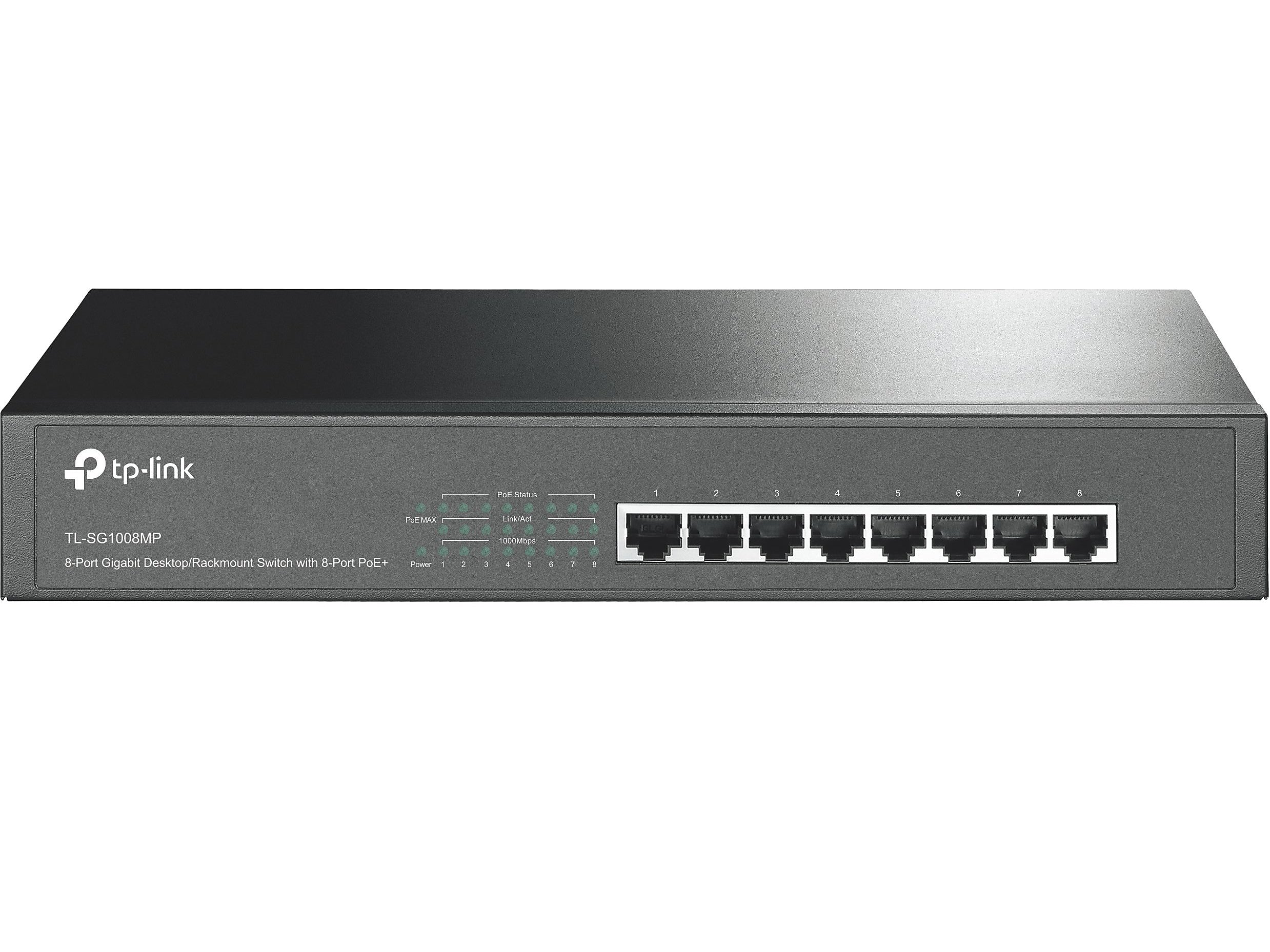 TP-LINK TL-SG1008MP 8-Port Gigabit Ethernet Desktop/Rack-Mountable Switch