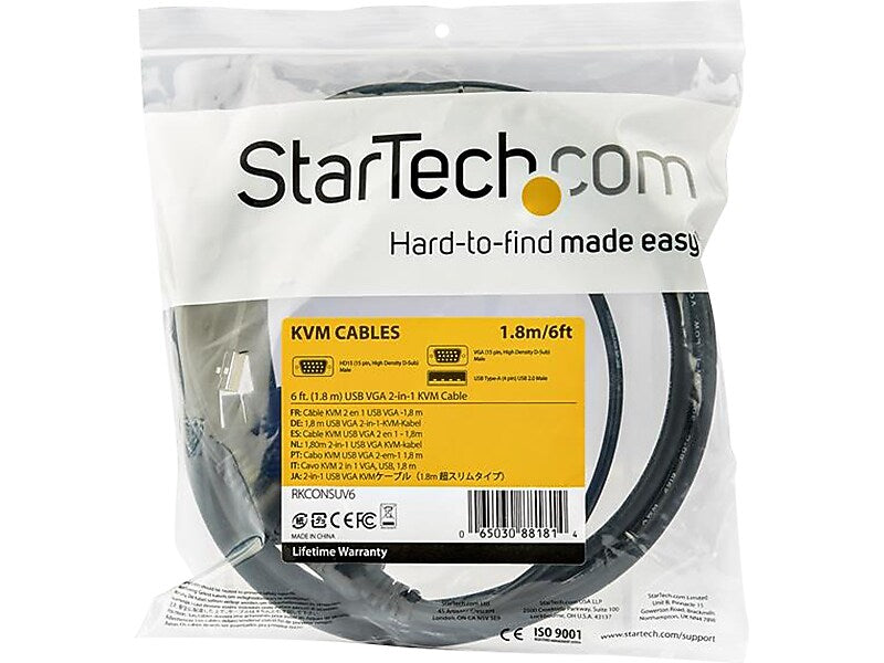 StarTech VGA To USB Cable, Male To Male (RKCONSUV6)