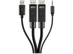 Belkin Dual-Head DisplayPort/USB Type-A/Audio to Dual-Head DisplayPort/USB Type-B/Audio Cable Kit, Male to Male (F1D9020B06T)
