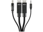 Belkin Dual-Head DisplayPort/USB Type-A/Audio to Dual-Head DisplayPort/USB Type-B/Audio Cable Kit, Male to Male (F1D9020B06T)
