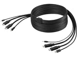 Belkin Dual-Head DisplayPort/USB Type-A/Audio to Dual-Head DisplayPort/USB Type-B/Audio Cable Kit. Male to Male (F1D9020B10T)