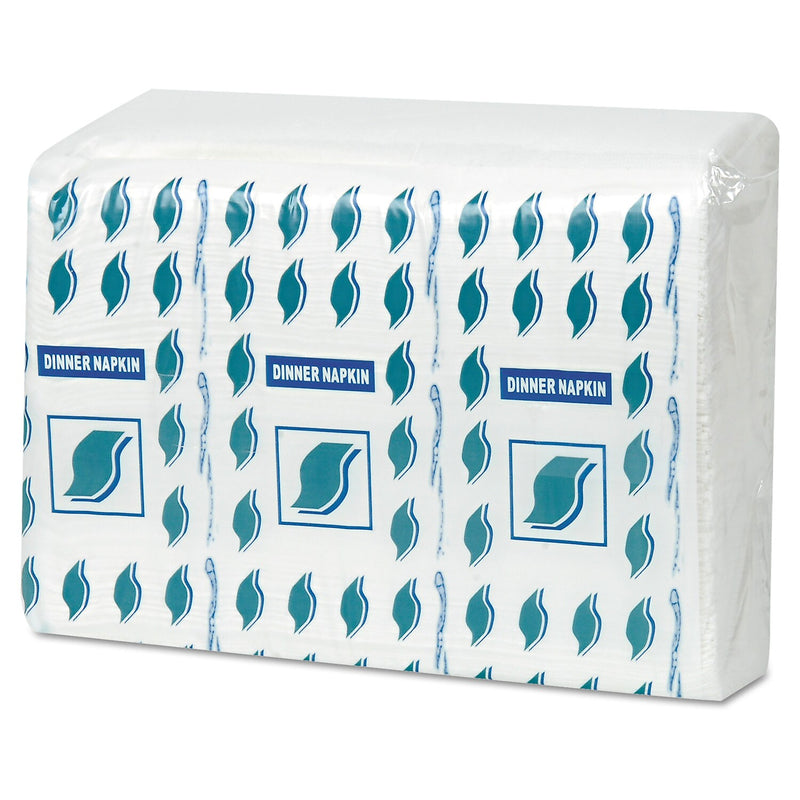 GEN Dinner Napkins, 2-Ply, 14.50"W x 16.50"D, White, 3000/Carton (GEN15X17DINW)