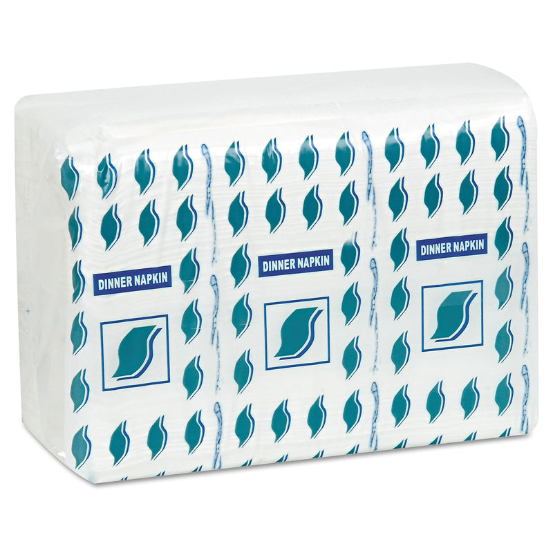GEN Dinner Napkins, 2-Ply, 14.50"W x 16.50"D, White, 3000/Carton (GEN15X17DINW)