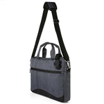 Vangoddy Laptop Messenger, Black/Gray Nylon (NBKLEA608)