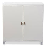 Baxton Studio Marcy 36"H Storage Cabinet with 5 Shelves, White (120-6470)