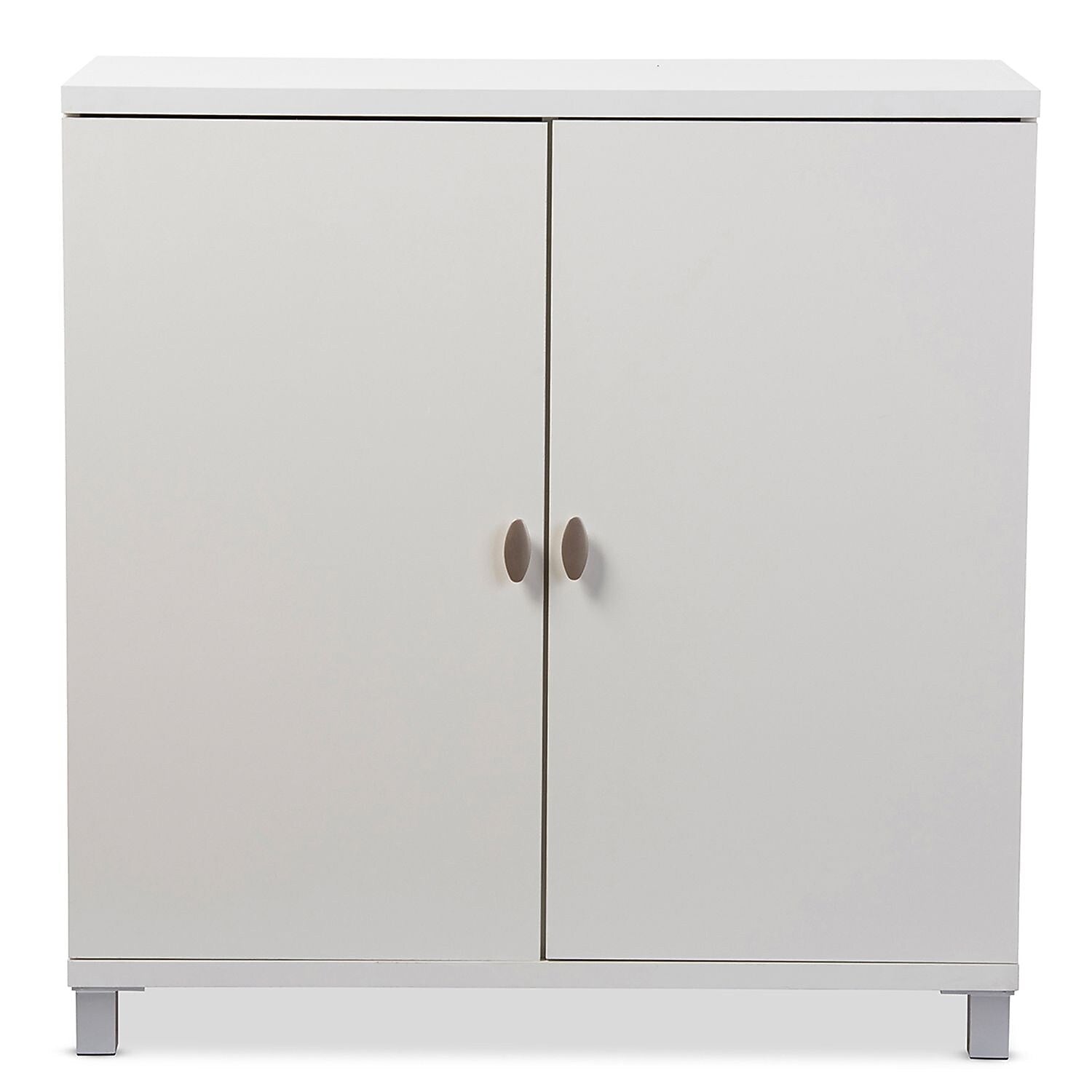 Baxton Studio Marcy 36"H Storage Cabinet with 5 Shelves, White (120-6470)