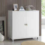 Baxton Studio Marcy 36"H Storage Cabinet with 5 Shelves, White (120-6470)