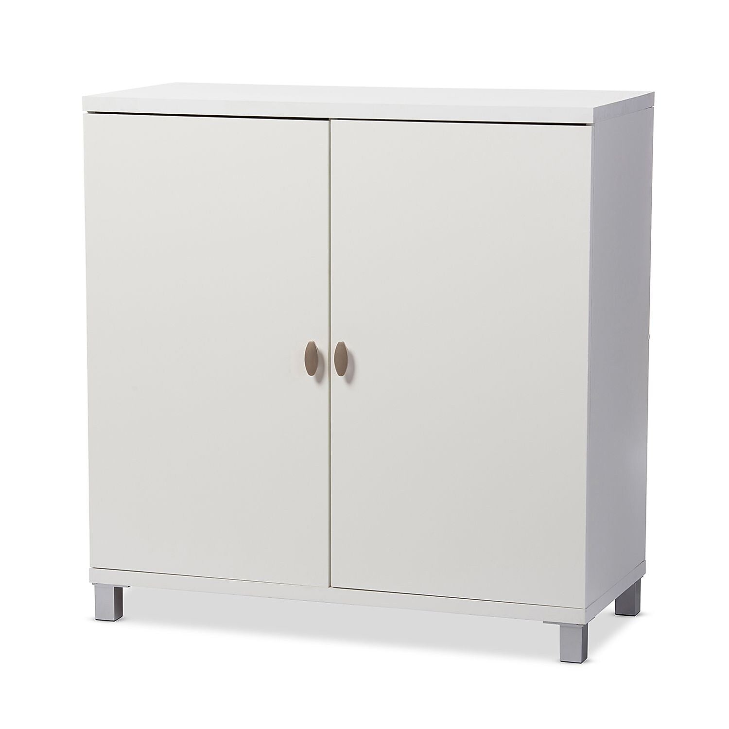 Baxton Studio Marcy 36"H Storage Cabinet with 5 Shelves, White (120-6470)