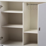 Baxton Studio Marcy 36"H Storage Cabinet with 5 Shelves, White (120-6470)