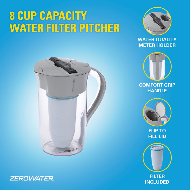 ZeroWater 8 Cup Water Filter Dispenser (ZR-0810G)