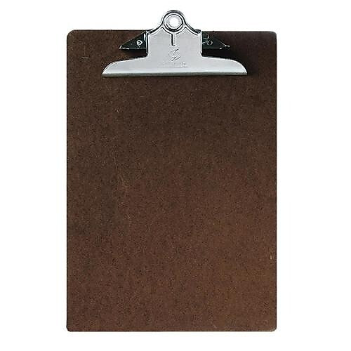 AbilityOne Skilcraft 9" x 12 1/2" Hardboard Clipboards, Letter, Brown (7520002815918)