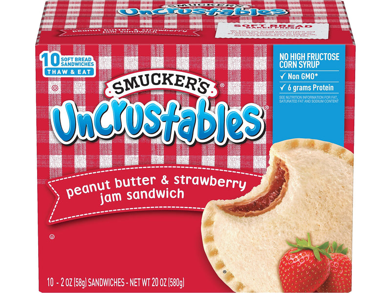 Smuckers Uncrustables Sandwich Variety Pack, 10 Sandwiches/Pack, 2/Pack (903-00134)